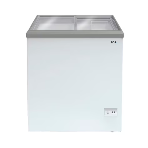 Freezer Expositor Horizontal EOS 120 Litros Eco Gelo com Tampa de Vidro Branco 220v
